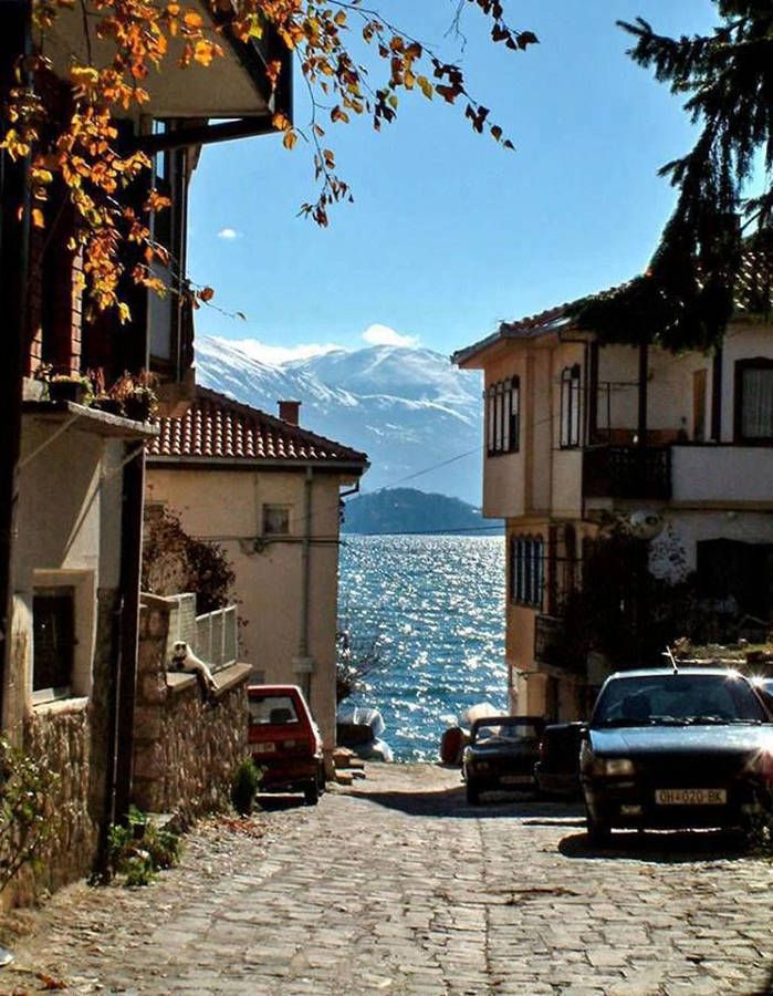 Ohrid, en Macédoine Petite ville située dans le…